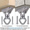 BeneLabel Heavy Duty Swing Hanger with 2 Bearing, Safest Rotational Device Hanging Accessory for Aerial Silks Dance, Web Tree Swing, Children's Swing, Yoga Swing Sets, 800LB Capacity, - Image 5