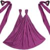 Aerial Yoga Hammock 6 Handle Set - Antigravity Yoga, Inversion Exercises, Improved Flexibility & Core Strength (Dark Purple) - Image 4