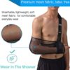 Mesh Arm Shoulder Sling - Medical Shoulder Immobilizer for Shower - Adjustable Arm Brace for Torn Rotator Cuff Injury - Right Left Arm for Men Women - Shower Sling for Elbow, Wrist (updated version ) - Image 2