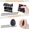 DRAGTIGER Hand Grip Strengthener Workout Kit (5 Pack) Forearm Grip Adjustable Resistance Hand Gripper, Finger Exerciser, Finger Stretcher, Grip Ring & Stress Relief Grip Ball for Athletes and Musician - Image 4
