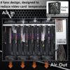 VTRETU Ethereum GPU Mining Rig with 8 GPU Mining Motherboard and 2000W Power Supply（110-264V） 8 Cooling Fans for Crypto Mining Rig Complete ETH Miner (Excluding GPU), black (V01) - Image 4