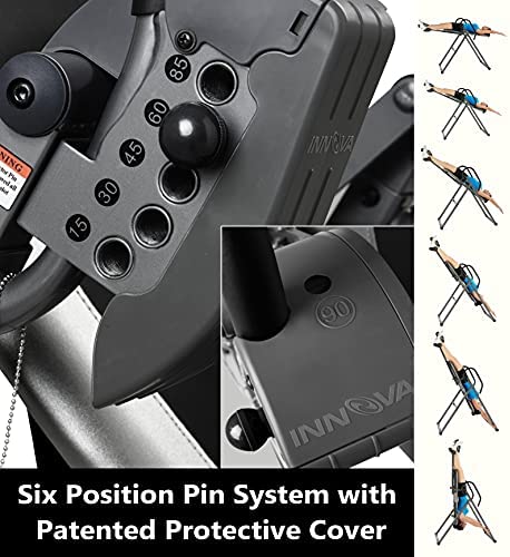 Innova Inversion Table with Adjustable Headrest, Reversible Ankle Holders, and 300 lb Weight Capacity - Image 4