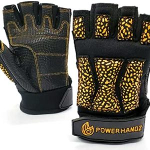 POWERHANDZ POWERFIT Weighted Training Gloves for Men and Women Weightlifting, Gym, Fitness Training -Fingerless, Non Slip, Gel Grip