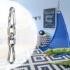 2+1 Heavy Duty 304 Stainless Steel Swivel Ring Double Ended Swivel Eye Hook with SUS304 Snap Hooks for Web Tree Swing, Therapy Swing, Aerial Dance, Swing Spinner Hanger, Reliable and Safe (M8) - Image 8