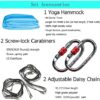 Aerial Yoga Swing Set,L:5M W:2.8M Anti Gravity Hammock Lnversion Exercises Lnclude 2 Carabiner,2 Daisy Chain, 1 Hanging Instructions.… - Image 2