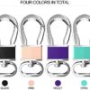 Teskyer 4 Pack Metal Carabiner Keychain Key Clip Hook, Key Rings Key Chain Ring Holder Organizer for Car Key Finder - Image 4