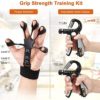Hand Grip Strengthener - Adjustable Hand Exerciser and Finger Stretcher - Grip Strength Trainer for Muscle Building, Hand Therapy and Recovery - Relieve Pain for Arthritis, Carpal Tunnel - Image 2