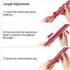 BigAlex Folding Cane,Adjustable Collapsible Cane,Foldable Walking Cane for Men,Women,Lightweight,Adjustable,Portable Hand Walking Stick - Balancing Mobility Aid - Sleek, Comfortable T Handles(Red) - Image 5