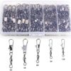 MOBOREST 200PCS Barrel Snap Swivel Fishing Accessories, Premium Fishing Gear Equipment with Ball Bearing Swivels Snaps Connector for Quick Connect Fishing Lures - Image 2