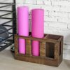 MyGift Vintage Brown Wood Foam Roller Storage Rack, Wall Mounted Yoga Mat Holder for Home Gym - Image 4