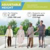 HONEYBULL Walking Cane for Men & Women - Free Standing Cane, Foldable, Pivot Tip, Heavy Duty, with Travel Bag | Walking Sticks, Canes for Seniors & Adults [Black] - Image 6