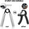 Hand Grip Strengthener 100LB - 350LB 6 Pack Fitness Metal Hand Grip Set, No Slip Heavy-Duty Grip Strength Trainer, Wrist Rehabilitation Developer & Forearm Hand Exerciser, Home Gym - Image 2