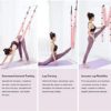 Xemz Yoga Fitness Stretching Strap, Adjustable Leg Stretcher Back Bend Assist Trainer, Improve Leg Waist Back Flexibility Home Gym Equipment for Rehab Pilates Ballet Cheerleading Splits Gymnastics - Image 7