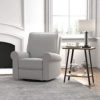 Amazon Brand – Ravenna Home Swivel Glider Recliner Chair, 35"W, Cream - Image 8