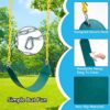 TURFEE 3 Pack Assorted Swing Set, Including 1 Gym Rings Trapeze Swing Bar and 2 Pcs Swings with Plastic Coated Chain, Swing Set Accessories Replacement for Kids Outdoor Play, Playground- Green - Image 3