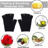 Fingerless Moisturizing Gloves for Dry Hand - Silicone Gel Infused Lotion Spa Glove for Eczema Hand Skin Care Overnight Treatment | Healing Repair Cracked Finger Aloe Moisturizer Gloves for Adult - Image 3
