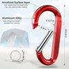 sprookber 3" Carabiner Clip Keychain, D Ring Caribeaner Clip, Key Clip Caribeener, Spring Snap Hook for Bag/Buckle, Set of 10 - Image 2