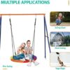 SUPER DEAL Heavy Duty Swing Frame Extra Large Full Steel All Weather A-Frame Swing Stand with Ground Stakes, 72" Height 87" Length Fits for Most Swings, Fun for Kids Outdoor Backyard, 440lbs - Image 2