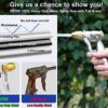 ESOW Garden Hose Nozzle, 100% Heavy Duty Metal Spray Gun with Full Brass Nozzle, 4 Watering Patterns Watering Nozzle- High Pressure Pistol Grip Sprayer for Watering Plants, Car Wash and Showering Dog - Image 5