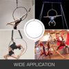 FiveShops Hbche Aerial Hoop Kit Aerial Rings Circles Fitness Equipment Include Stainless Steel Lyra (32mm Tube Dia) & Carabiners & Swivel - Image 2