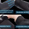 MKAS Workout Cycling Gym Gloves Full Finger Breathable Mountain Bike Motorcycle Touchscreen Lightweight Gloves with Non-Slip Silica Gel Palm Grip for Women Men Bicycle Fitness Training - Image 5