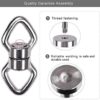 Besthouse Swing Swivel with 2 Carabiners, 770LB Capacity, Safest Rotational Device Hanging Accessory with 2 Bearing for Aerial Silks Dance, Web Tree Swing, Children's Swing, Yoga Swing Sets - Image 3