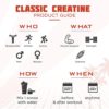 Old School Classic Monohydrate CREATINE for Women & Men - Probiotic Infused Creatine Monohydrate Powder for Muscle Size, Immune Boost, Brain Health, & Gut Optimization - 300g Creatine Powder & Scoop - Image 4