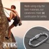 Climbing Carabiner – UIAA & CE Rated 25 kN 5620 LB – Heavy Duty Rugged Terrain Locking Carabiner Clip - Industrial Strength Carabiners - Climbing, Rigging, Ropes, Hammocks - Image 3