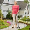 Carex Quad Cane with Small Base - Adjustable Height Quad Cane and Walking Stick with Small Base - Holds Up to 250 Pounds, Black, Universal, Pack of 1 - Image 2