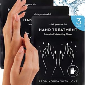 Moisturizing Hand Mask - Softening Collagen Treatment with Natural Plant Extracts for Dry Cracked Hands & Nails - Nourishing Self Care Gift with Shea Butter for Women & Men 3 Pack
