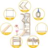 Swedish Wall Ladder Stall Bars Set, Wooden Kids Gymnastic Wall Gym, Climbing Play Structure Set for Kids, Kids Stall Bars for Exercise for All Family All Ages Training Stretching - Image 4