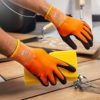 SAFEAT General Waterproof Work Gloves for Men and Women – Flexible, Double Coated Latex, Multipurpose, Sandy Grip Foam 1 Pair - Image 5