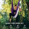 ZELUS Trapeze Inversion Exercises Include 3 Extensions Straps and Ceiling Mounting Kit, Aerial Yoga Swing Sling Strong Yoga Hammock Kit Set - Image 2