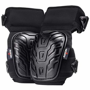 NoCry Professional Knee Pads for Work with Improved Adjustable Thigh and Shin Double Straps; Heavy Duty Shell, Soft Foam Padding and Gel Cushion; Fits Men and Women