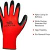 ACKTRA Nitrile Coated Safety WORK GLOVES 12 Pairs, WG003 Yellow/Black, Large - Image 4