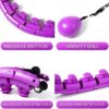 TOMOIN Hula Hoops for Adults Weight Loss,Smart Weighted Hoola Hoops for Adults & Kids Weight Loss, 24 Detachable Knots Non-Falling Smart Hoola Hoops - Image 4