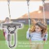 Dakzhou Of2 Heavy Swing Hangers Stainless Steel 304 Rust-Proof Playground Porch Yoga seat Hanger Swing Hammock Chair Suspension kit Indoor and Outdoor 2000 pounds Capacity 2 carabiners - Image 3