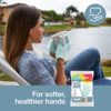 ZenToes Moisturizing Gloves with Gel Lining - Dry Hands Treatment - 1 Pair Hydrating Cracked Hand Healing Gloves - Repair Rough, Chapped Skin Overnight (Fuzzy Mint Green) - Image 2