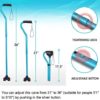 BeneCane Walking Cane Adjustable Cane with Offset Soft Cushioned Handle for Men & Women Lightweight Comfortable Extra Stability Base Mobility Aid for Men Women and Seniors - Image 4