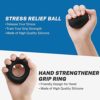 GRM Hand Grip Strengthener with Counter, Forearm Trainer Workout Kit (5Pack), Adjustable Resistance Grip Strength Trainer, Finger Exerciser/Stretcher, Grip Ring, Grip Ball for Recovery and Athletes - Image 3