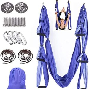 IK Mart - Aerial Yoga Swing Set - Yoga Hammock Trapeze Swing - Exercise Yoga Kit - Flying Yoga Inversion Tool - Antigravity Ceiling Hanging Yoga Sling