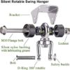Super Silent, No Squeaking, Permanent Antirust 360° Swivel Swing Hanger, Heavy Duty Swing Hook with 4 Screws for Concrete Wooden Hanging Hardware for Porch Chair Hammock Gym SELEWARE - Image 4