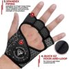 RDX Weight Lifting Gloves Grip, Non Slip Neoprene Ventilated Gym Barehand Gripper, Silicon Palm Protection, Powerlifting Fitness Strength Training Bodybuilding, Chin Pull ups Bar Calisthenics Workout - Image 4