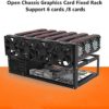 WOOCHOO Mining Rig Frame - 6/8 GPU Steel Open Air Miner Computer Case for Crypto Coin Currency Bit ETH ETC ZEC Accessories Tools，（Fans & is not Included） black 53.4 x 29 4.4 cm - Image 4