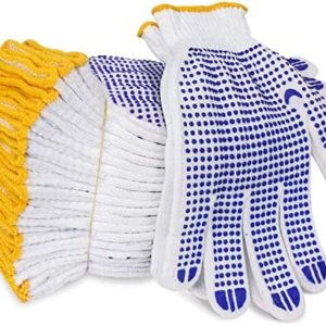 12 Pairs Cotton Work Gloves, White Cotton Liners Gloves, Safety Work Gloves for Men & Women Cotton BBQ Gloves