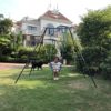A-Frame Swing Stand Heavy Duty Metal Swing Frame Outdoor Hold up to 440lbs Fits for Most Swings,Saucer Swing Yoga Swing Stand, Sky Blue, 73 inches - Image 2