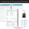 Global Printed Products Workout Fitness Journal Nutrition Planners: Clip-in Bookmark, Sturdy Binding, Thick Pages & Laminated Protective Cover (Black & Gold) - Image 3
