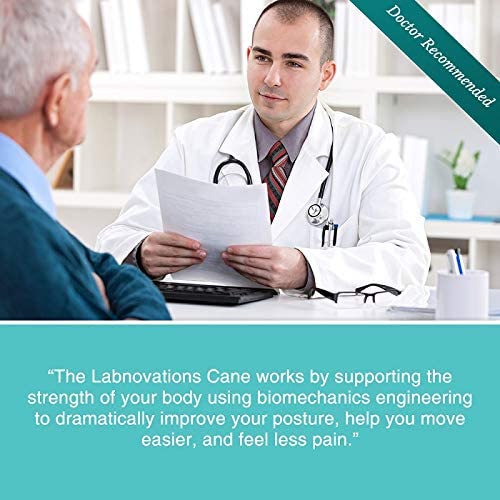 LabNovations Medical Posture Walking Cane, Portable Self-Standing 10 Height Lightweight Adjustable, Folding, Collapsible Hand Walking Stick for Men & Women. 360 Traction Tip - Image 5