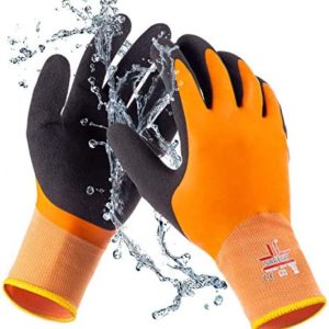 SAFEAT General Waterproof Work Gloves for Men and Women – Flexible, Double Coated Latex, Multipurpose, Sandy Grip Foam 1 Pair
