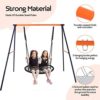 ZENY Swing Stand Frame Heavy Duty A-Frame Swing Set for Kids Adults Outdoor Backyard Play Fun Weight Capacity 440lbs - Image 2